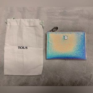 Tous wallet and card holder, zipper closure